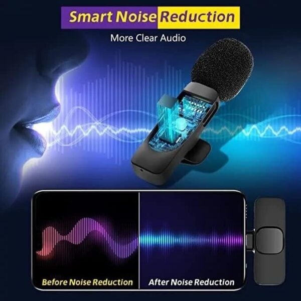 Wireless Clip-On Lapel Microphone 2-in-1 compatible with both Android & Apple. - Image 7