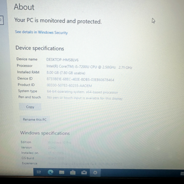 Lenovo Windows Laptop PC V110-15ikb - i5-7200u @ 2.5 - 8GB RAM - 15.6" - 250G... - Image 3