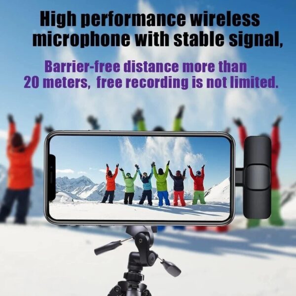 Wireless Clip-On Lapel Microphone 2-in-1 compatible with both Android & Apple. - Image 11