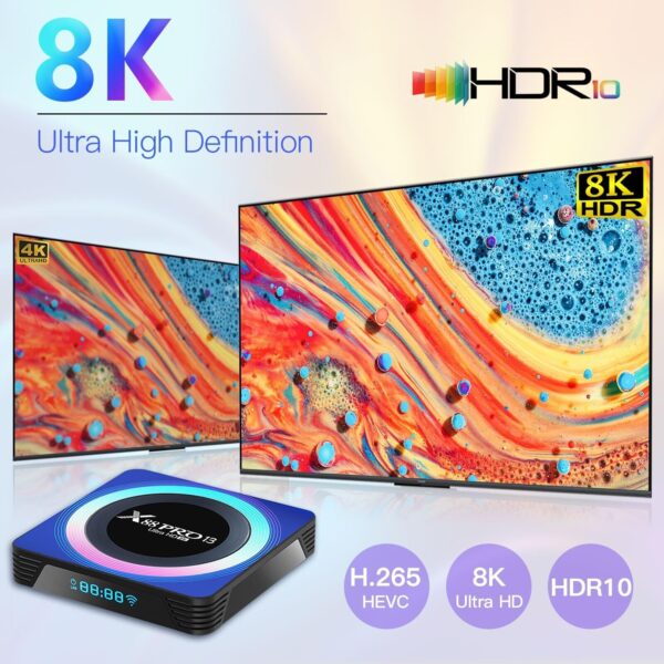 BL X88 PRO 13 Android TV Box 4K/8K, 4GB/64GB, WiFi6, RK3528, BT5.0, w/ KB (2024)