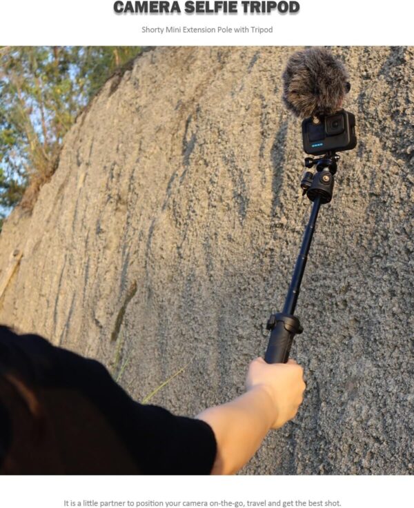 Lammcou Mini Action Camera Selfie Tripod & Extension – 30cm, GoPro Ready - Image 8