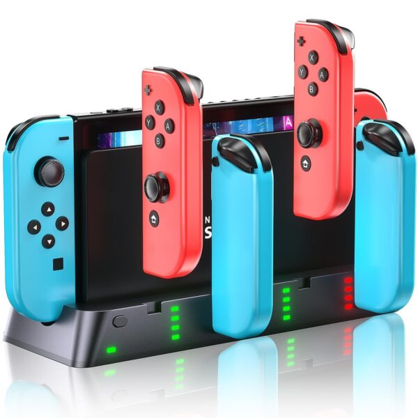 Switch Controller Charging Station for Nintendo Switch/OLED Joy-Con - Charges 6