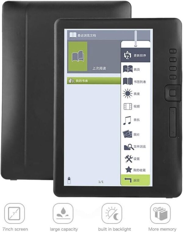 BK7019 Portable 7inch E Book Reader Colorful Screen Supports TF Card - Image 3