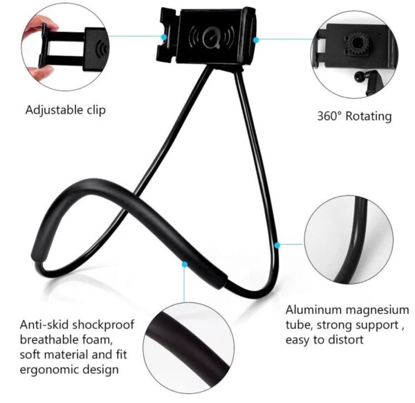 BRAND NEW: NECKLACE CELLPHONE SUPPORT - UNIVERSAL ADJUSTABLE NECK MOUNT - Image 3