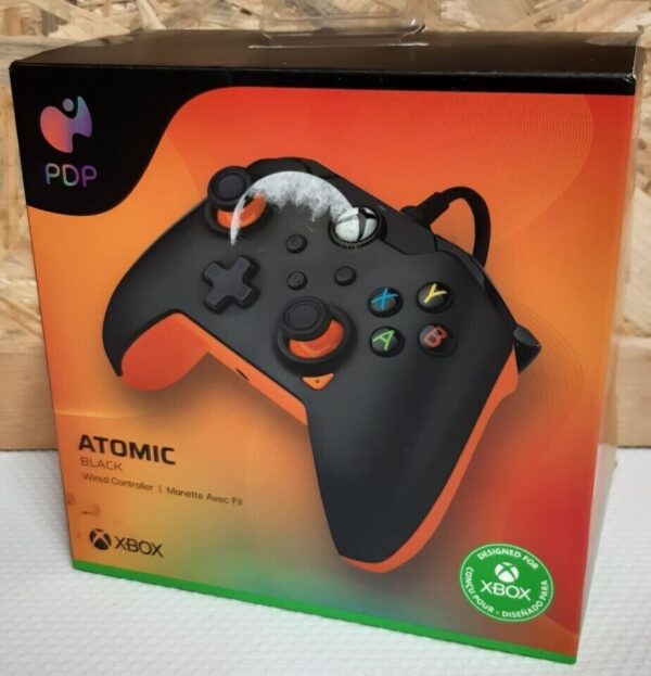 PDP Wired Controller for Xbox Series X/S – Atomic Black/Orange, Boxed