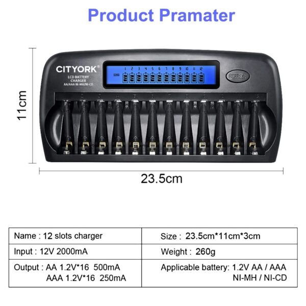 CITYORK® LCD BATTERY CHARGER AA/AAA NI-MH/NI-CD - Image 3