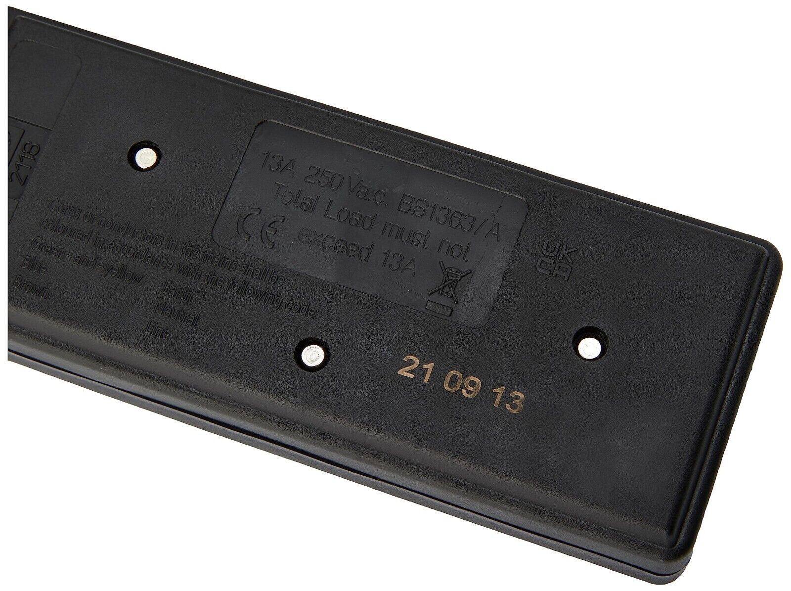 Pro Elec PELB1737 2 Gang Surge Protected Extension Lead, 3M, Black - Image 3