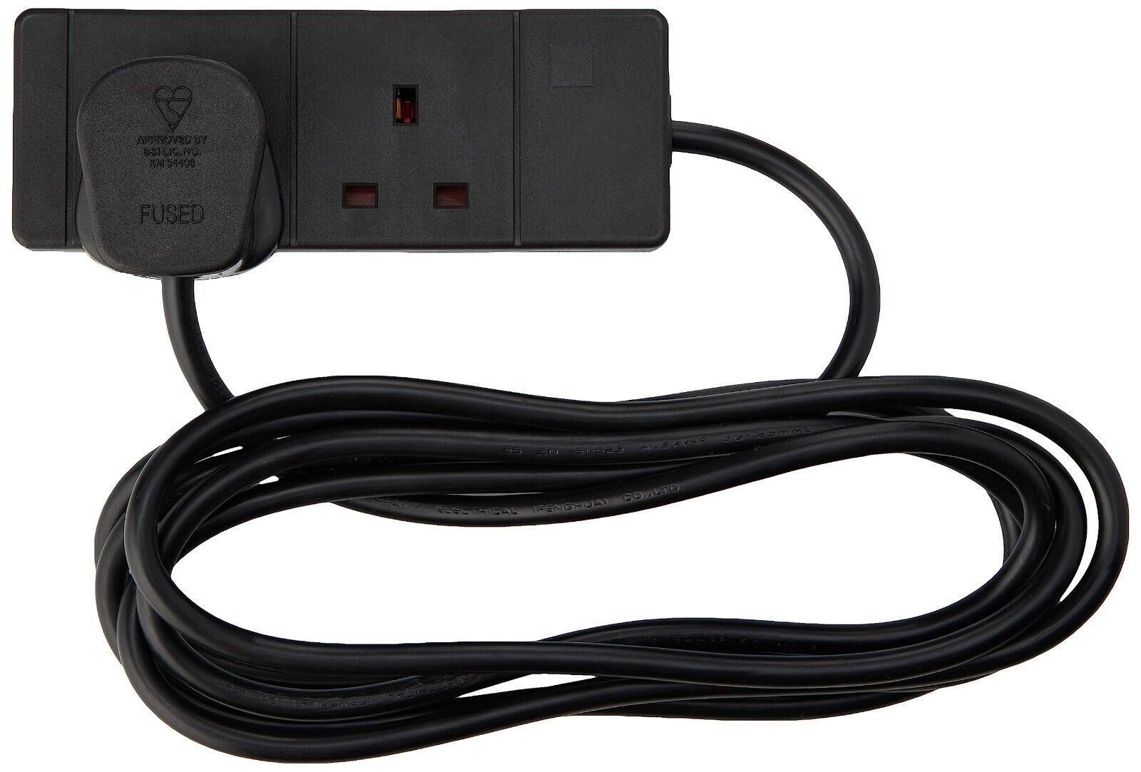 Pro Elec PELB1737 2 Gang Surge Protected Extension Lead, 3M, Black - Image 4