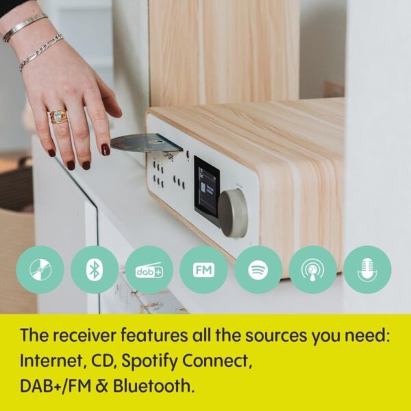 Pure Classic HiFi Stereo System - 100W, Internet Radio, DAB+/Bluetooth, CD/USB - Image 7