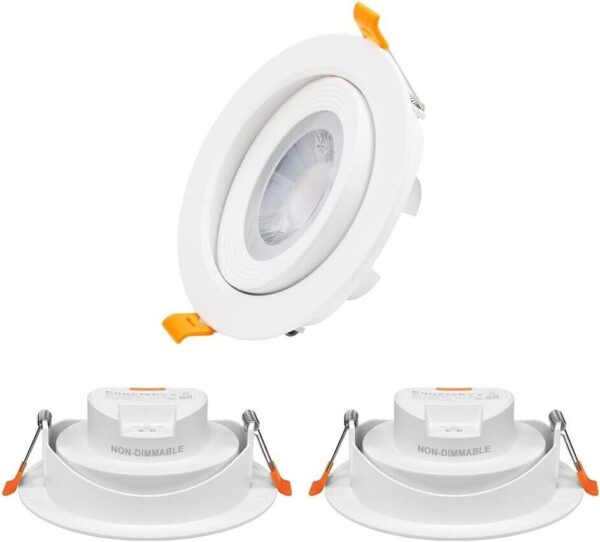 ​ENUOTEK 12W LED Recessed Downlights, Non Dimmable 3000K-5000K, 3 Pack
