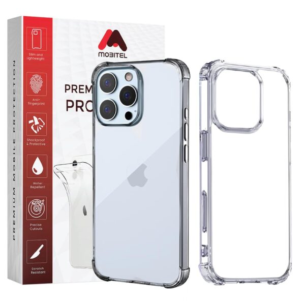 Mobitel iPhone 16 Clear Case Shockproof, Anti-Scratch, Bumper Protection
