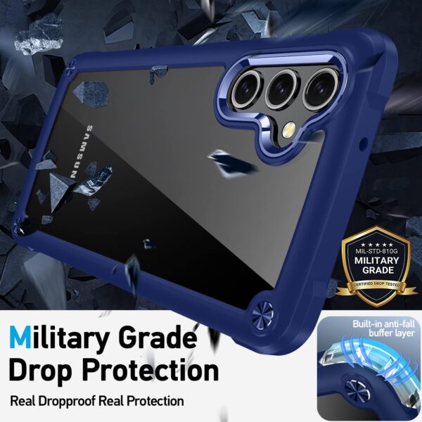 Oterkin Samsung A14 5G Clear Case Military Shockproof, 4 Airbags, 2x9H Protector - Image 3