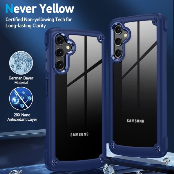 Oterkin Samsung A14 5G Clear Case Military Shockproof, 4 Airbags, 2x9H Protector - Image 4