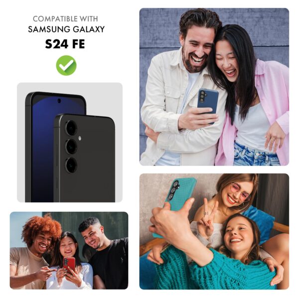 Samsung Galaxy S24 FE Case with 2 Screen Protectors, Dual Layer Shockproof Cover - Image 3