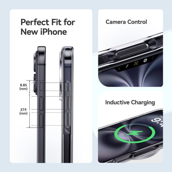 CASEKOO Clear iPhone 16 Case - Slim, Shockproof, Anti-Yellow, Military-Grade Protection - Image 4