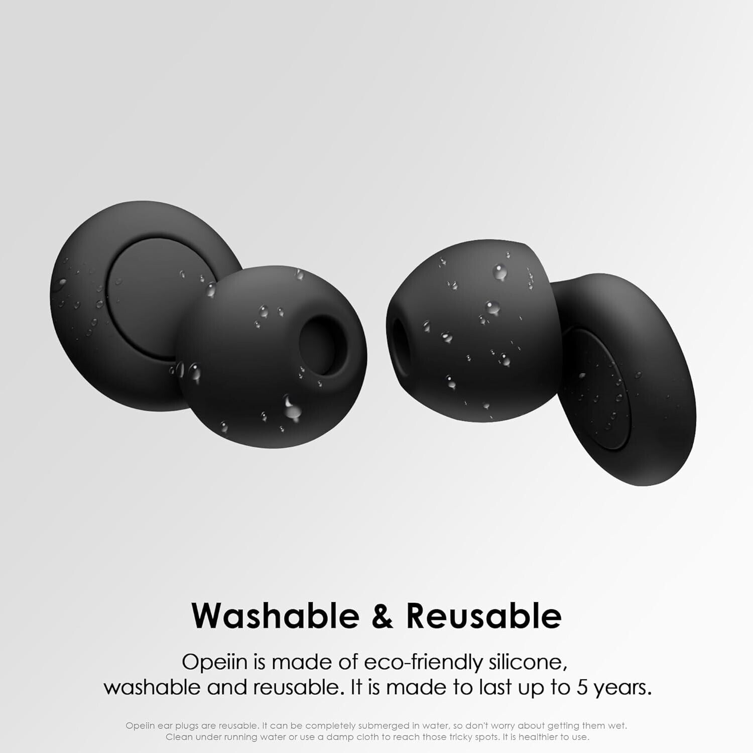 OPEIIN Ear Plugs For Sleep Flexible Silicone for Superior Hearing Protection - Image 3