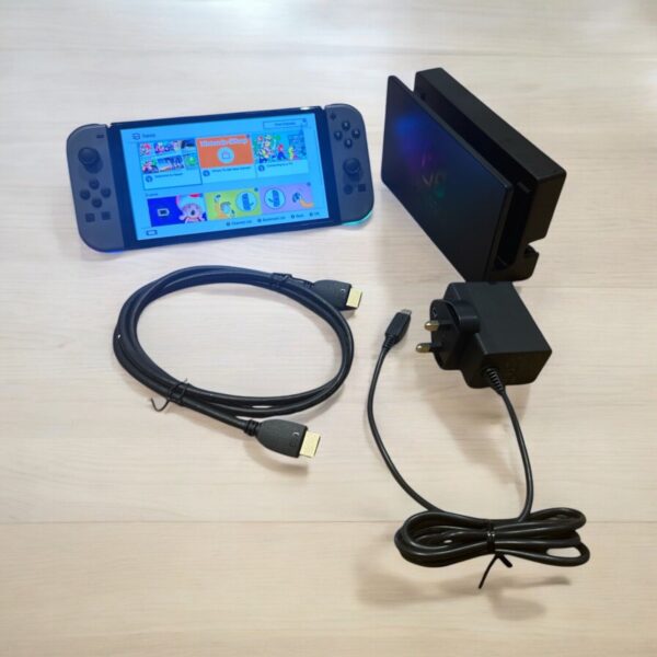 Nintendo Switch OLED Model HEG-001 64GB - Nintendo Dock - Joycons & Cables