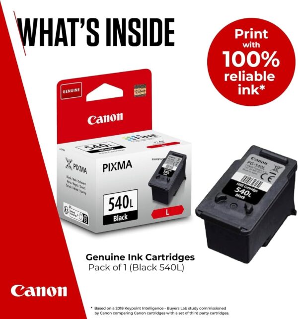 Canon Ink - PG-540L High Yield Genuine Black Printer Ink Cartridge - Image 2