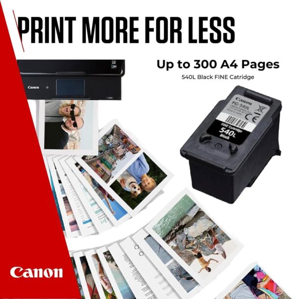 Canon Ink - PG-540L High Yield Genuine Black Printer Ink Cartridge - Image 3