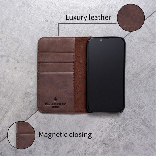 PORTER RILEY - Leather Case for iPhone 13 Pro (6.1"). Premium Genuine Leather St - Image 3